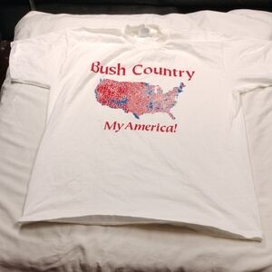 Vintage Jerzees Bush Country Men's T Shirt Size Large